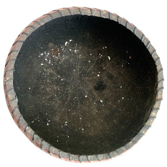 Vintage Handmade Large Gourd Bowl with Black Cats 5” Tall - Picture 2 of 10